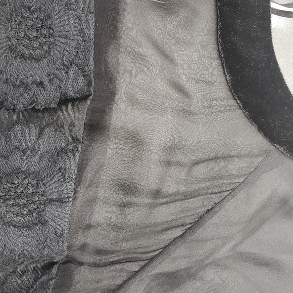 SOLD NWT Maje Black Shift Midi Organza Dress - Picture 8 of 12